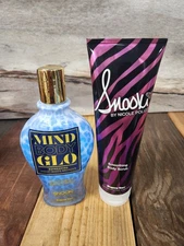 Supre Snooki Mind Body Glo Violet Based Bronzer Tanning Lotion PLUS Body Scrub