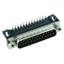 10 x 25-Way Right Angle PCB Male D Plug Connector