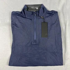 Greyson Golf Pullover Tate 1/4 Zip Small Maltese Blue Polyamide NWT MSRP $138