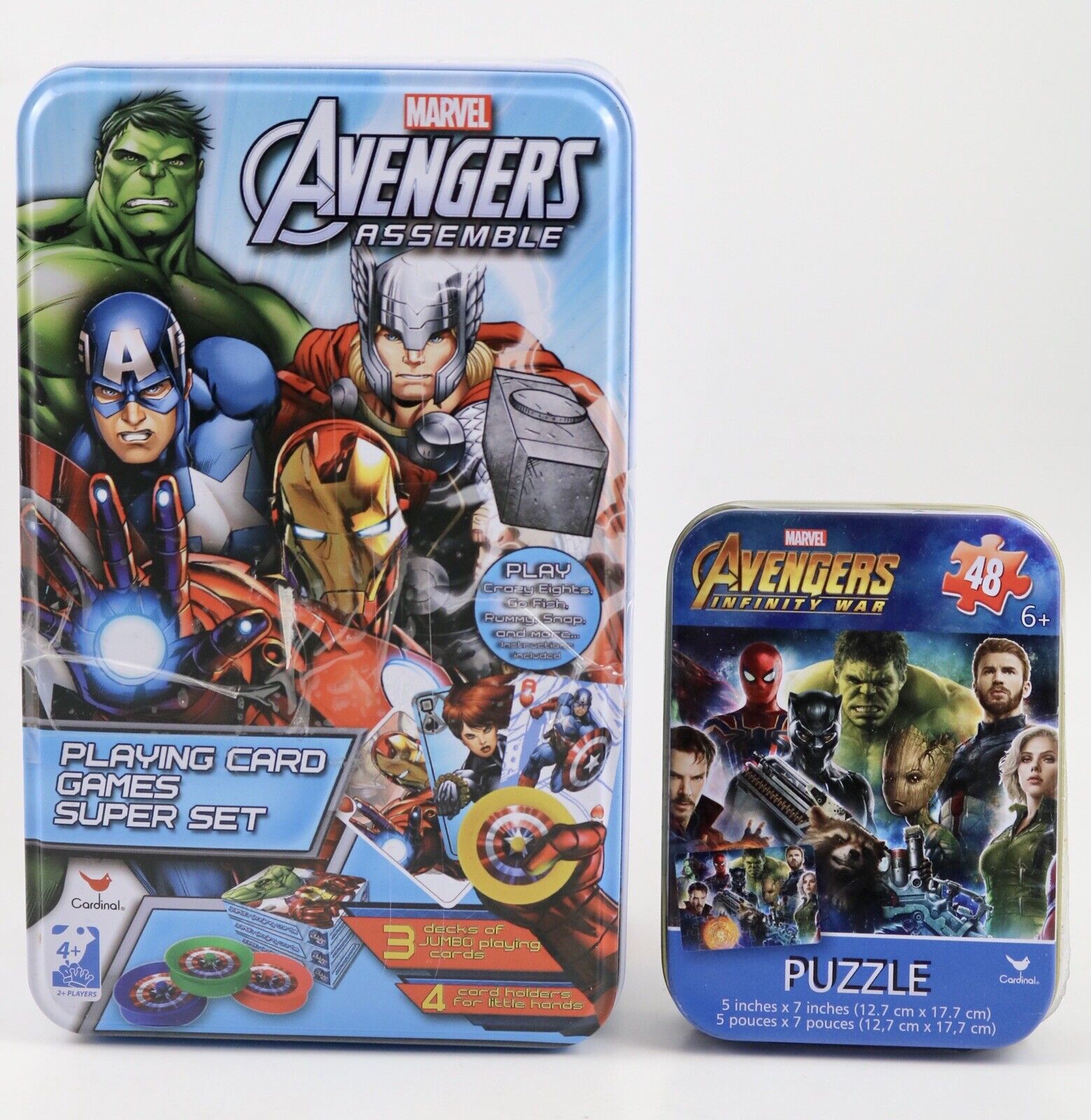 Marvel Avengers Assemble Playing Card Game Super Set + Infinity War 48 Pc Puzzle | eBay Marvel Avengers Assemble Playing Card Game Super Set + Infinity War 48 Pc Puzzle | eBay