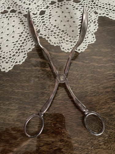 Sheffield England Silver Plate Salad Tongs Scissor Style Vintage EPNS - Picture 13 of 18