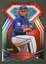 2011 Topps #DDC-142 Francisco Liriano /60 Black Diamond Die-Cut Minnesota