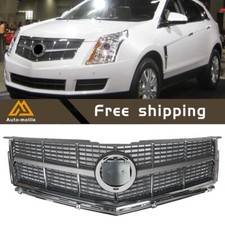 Chrome Mesh Trim Grill For Cadillac Srx 2010 2011 2012 Front Bumper Upper Grille