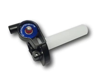 SEPTAR COMANDO GAS RAPIDO MOTO SCOOTER PIT BIKE CROSS ALLUMINIO UNIVERSALE BLU
