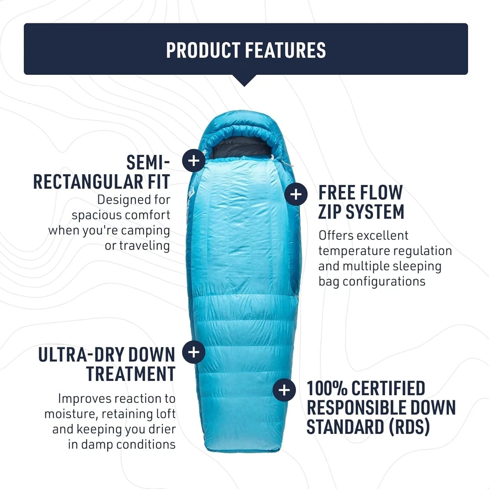 Saco de dormir de plumón Sea to Summit Trek para mujer (largo 15 grados) Foto 2 de 4