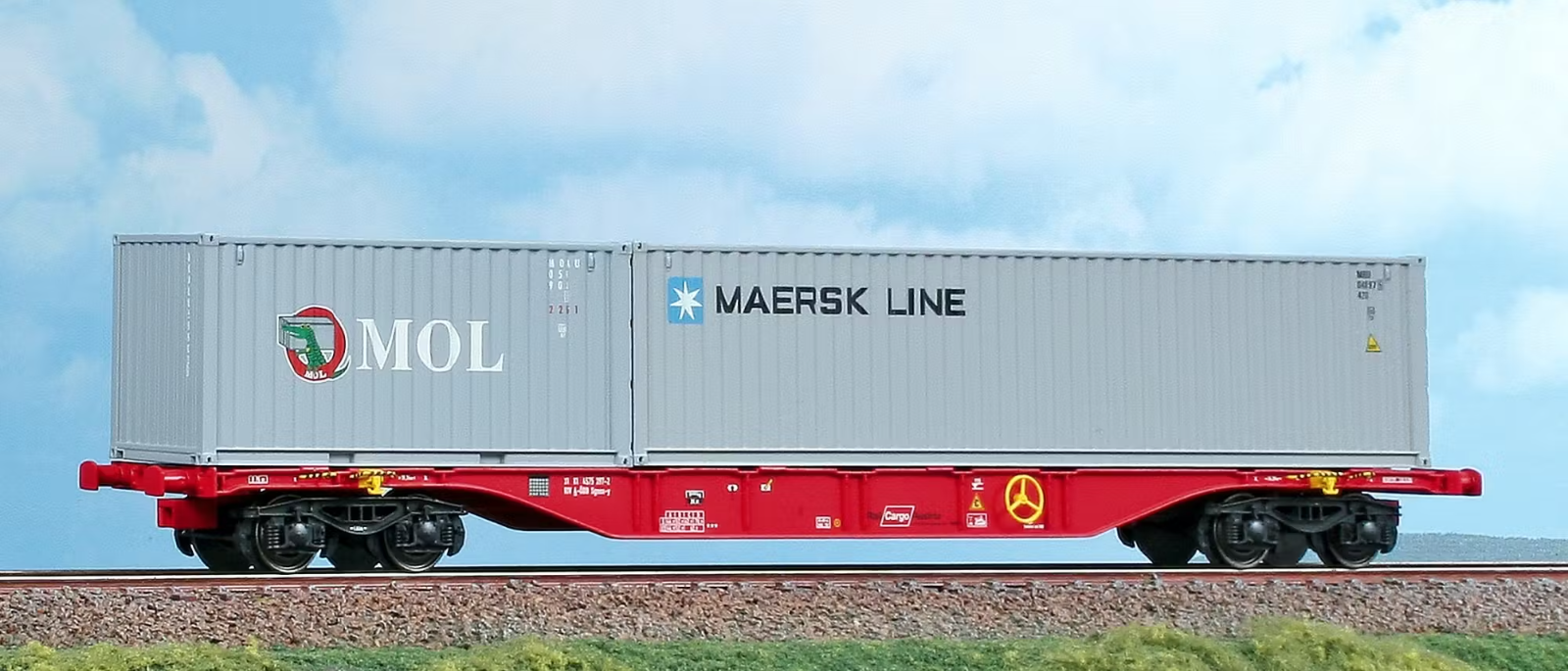 ACME 40411 OBB Intermodal Car Type Sgnss-y Rail Cargo Austria Co Container