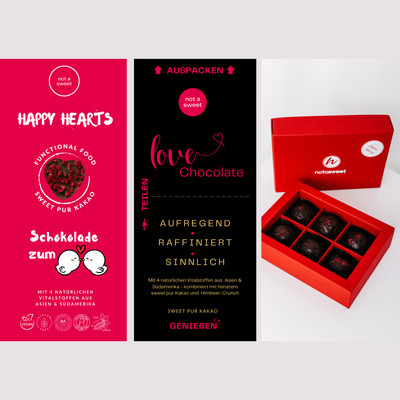 LOVE BOX für Zwei-Liebes Schokolade + Vitalstoffe- aufregend raffiniert sinnlich