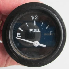 Vintage Teleflex Fuel Gauge No 81150 2 Inch Black White       B57