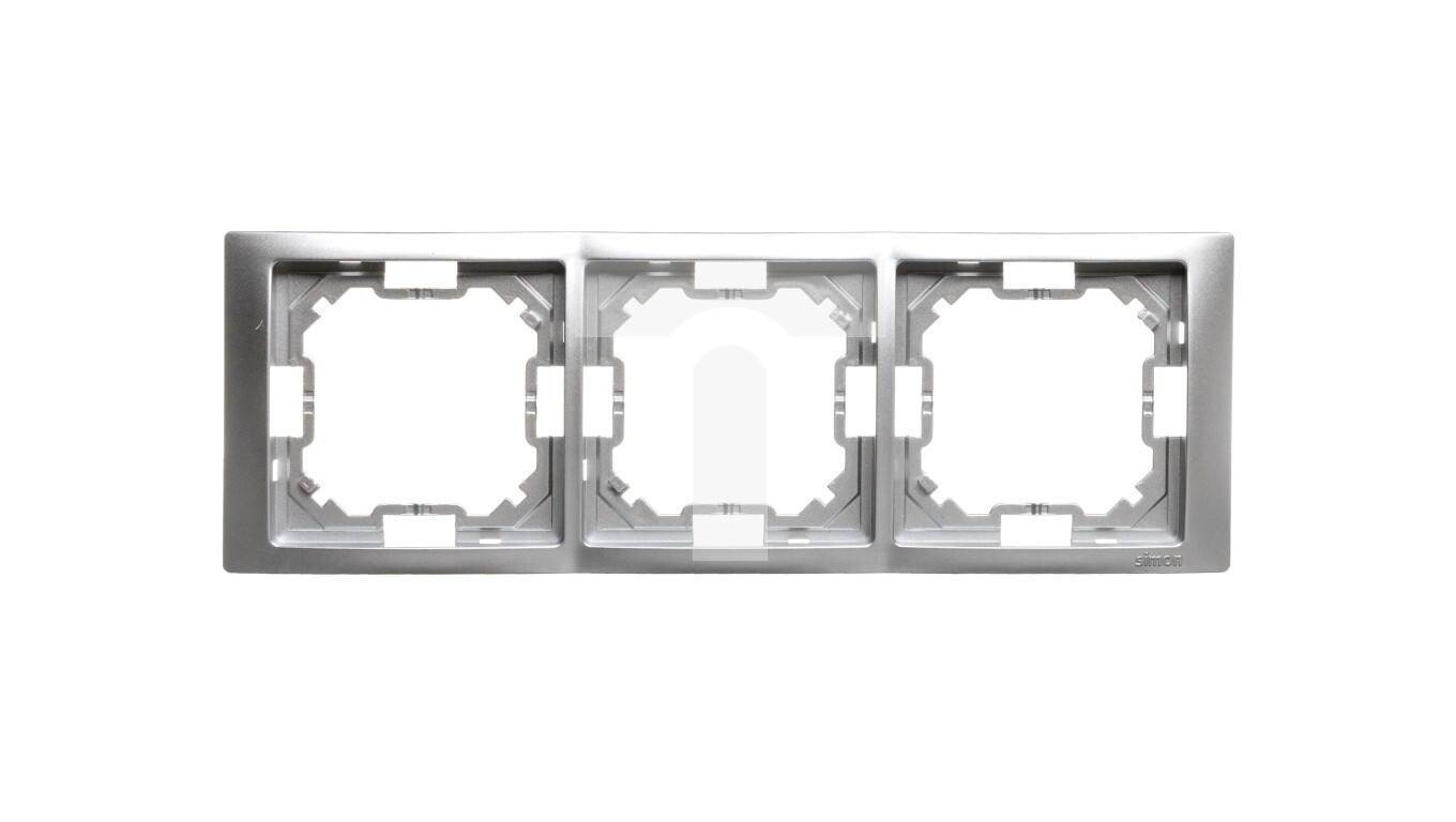 Simon Basic Neos Triple frame matt silver BMRC3/43 /T2UK