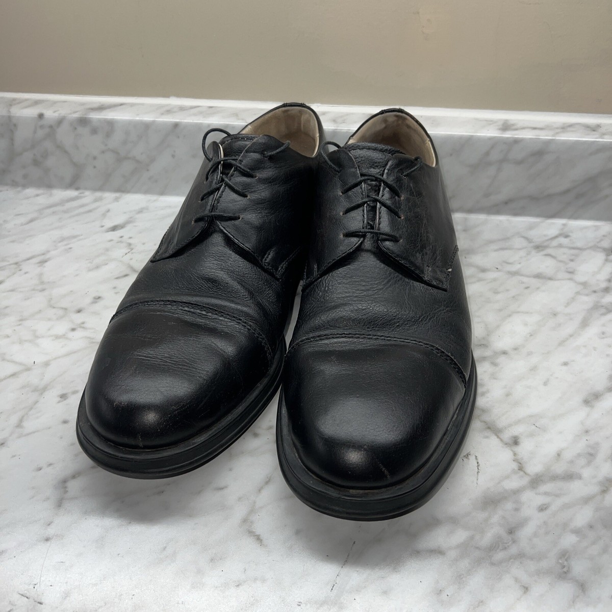 Joseph & Feiss International Black Leather Oxford Lace Up 