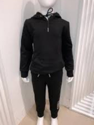 Vincentius Jungen Kinder Trainingshose und Hoodie Oberteil schwarz Größe Alter 2-8 neu