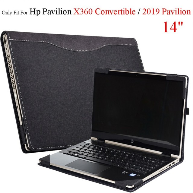 For HP 2019 Pavilion/Pavilion X360 Convertible 14" PU Leather Laptop Sleeve Case eBay