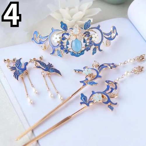 Lady Hairpin Chinese Hair Clip Flower Tassel Wedding Headdress Accessories Retro - Picture 15 of 16