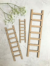 Fairy Garden Ladder Miniature Wooden Dollhouse Mini Fairy House Accessories
