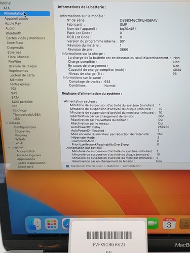 MacBook Pro A1708 Mi 2017 13,3" I5-7360U 2,3GHz 8GO 256GB SSD SN: C02TVF5VHV29 - Foto 23 di 24