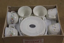 6 Arcopal Victoria France Tea Cups and Saucers Sealed New in Box