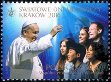 Polska Poland 2016 Fi 4682 Mi 4832 MNH Światowe Dni Młodzieży Kraków 2016