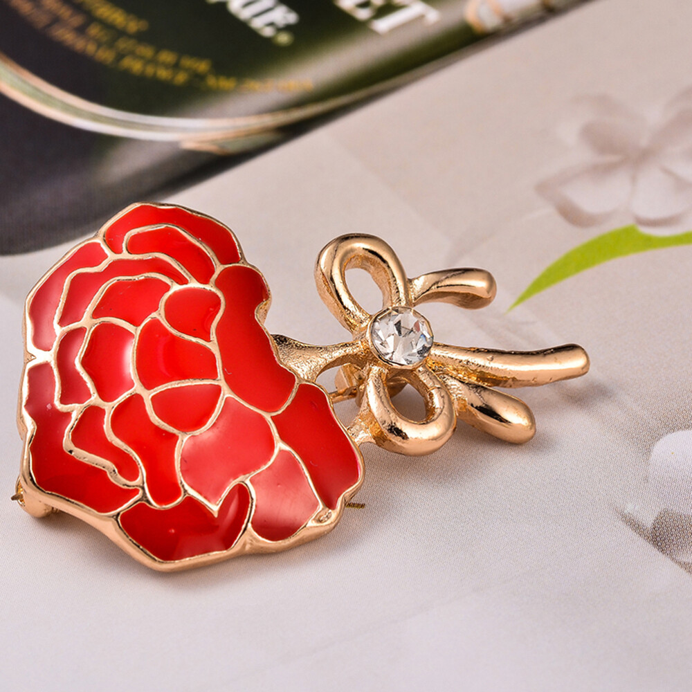 Carnation Brooch Pin Christmas Lapel Pin Flower Pin Breastpin Brooch