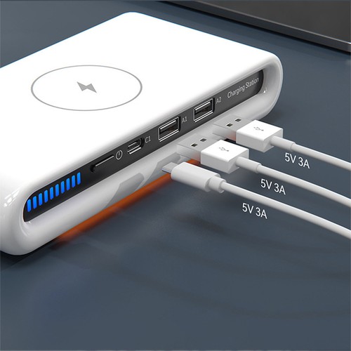 Multi Port Wireless Charger Multi Portable USB Charging Station With Ambient Fit - Picture 9 of 12