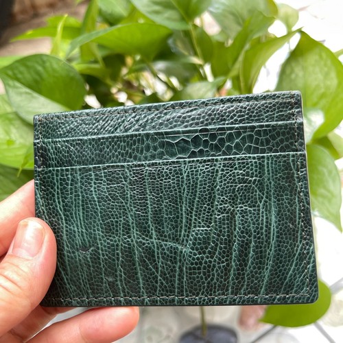 GENUINE OSTRICH LEATHER SKIN CREDIT CARD HOLDER/ WALLET CARD HOLDER FOR MEN - Picture 12 of 13