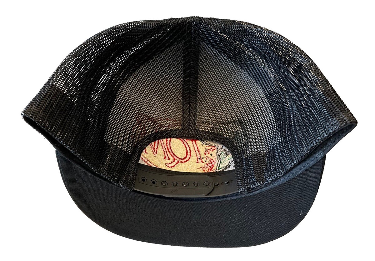 chapo,  EL CHAPO GUZMAN 701 3 LOGOS HAT BLACK MESH SNAPBACK
