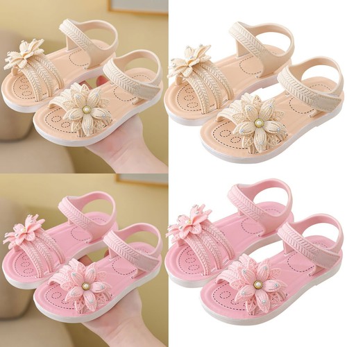Children Kids Sandals Soft Flat Shoes Fashion Comfortable Bow Soft Bottom Shoes