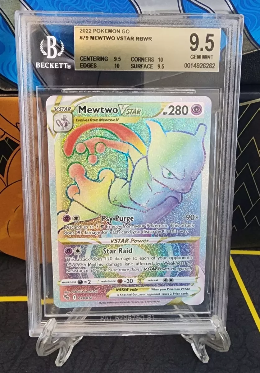  Mewtwo Vstar 079/078 - Pokemon Go - Secret Rare - Rainbow Card  : Toys & Games