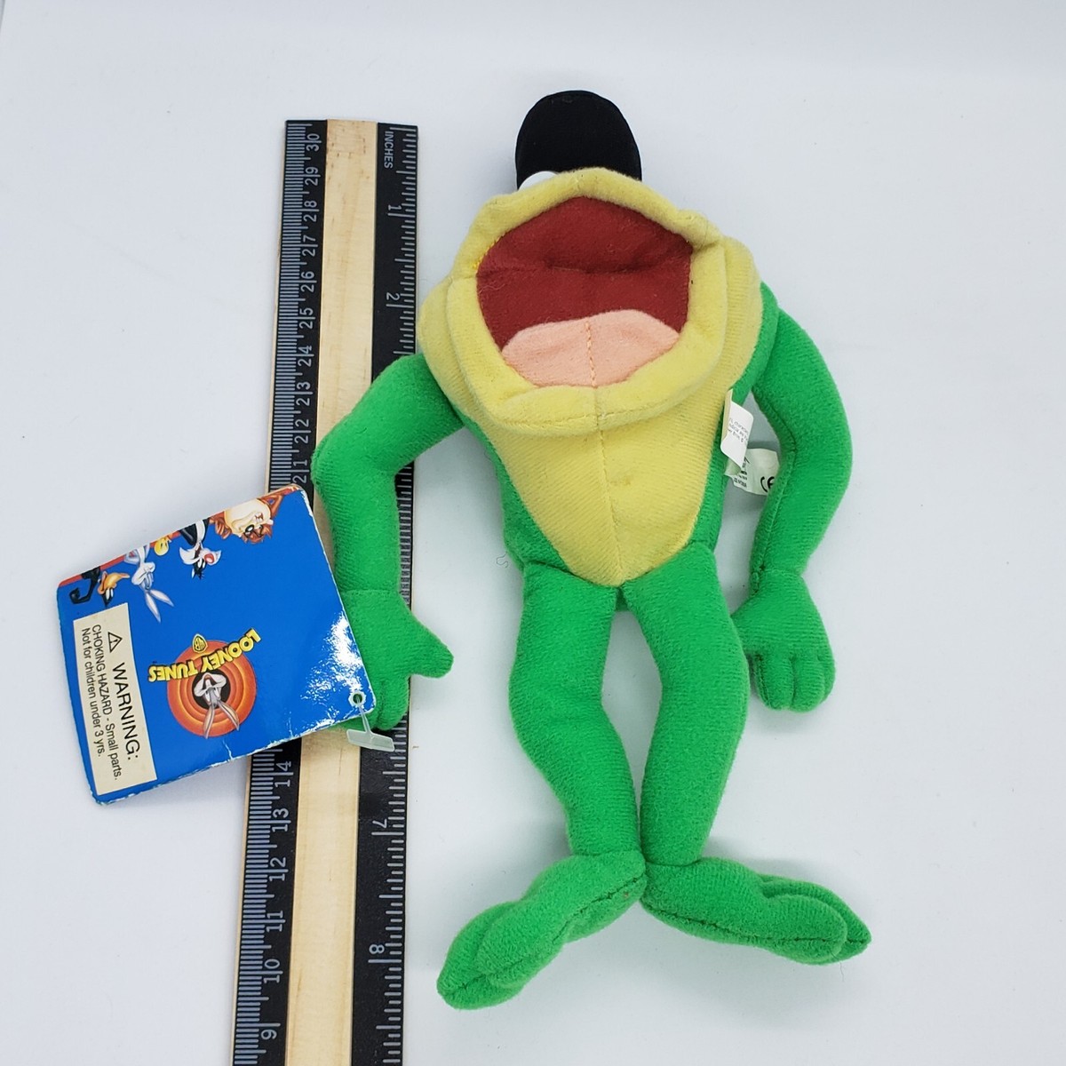 2 Vintage 90s Looney Tunes Bean Bag Plush Toys Taz Michigan J Frog