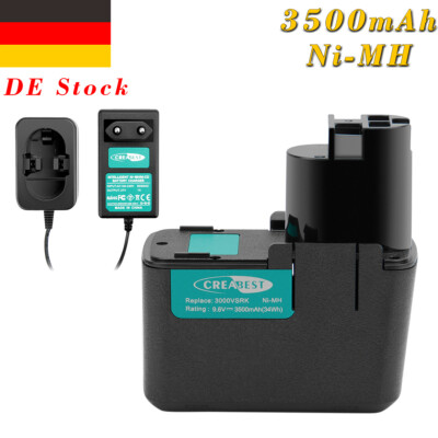 9,6V 3,5AH Ni-MH Akku/Ladegerät Für Bosch BAT001 BH-974H PSB PSR GSR 9.6 VES-2