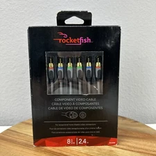 Rocketfish Composite Video Stereo Audio RCA Cable TV VCR DVD - 4ft 1.2m RF-G1201