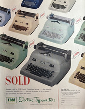 1952 IBM Electric Typewriters International Business Machines Vintage Print Ad