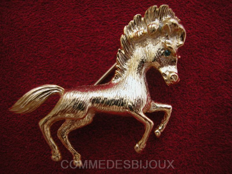 Broche Cheval En Métal Doré - Sans Marque, Style Vintage, Neuf Sans Emballage