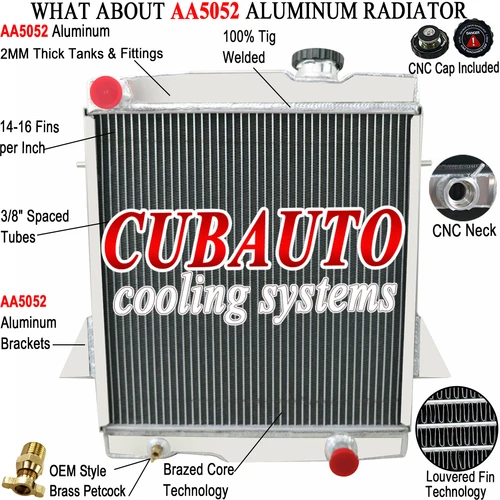 3 Serie Radiatore Alluminio Per 68-1974 Triumph TR6 / 1967-1969 TR5 2.5L 67 NUOVO ITA - Foto 1 di 13