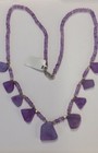 Pink Quarts Crystal Geode Rock and Metal Bead Necklace 18 i" with lock #116 — photo 5