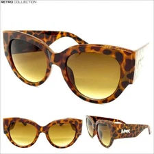 Oversized Exaggerated Retro Cat Eye SUNGLASSES Large Thick Leopard Fashion Frame