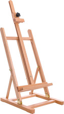 Medium Tabletop Wooden H-Frame Studio Easel - Artists Adjustable Beechwood Paint