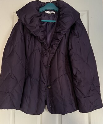 Larry Levine DOWN Woman Quilted Puffer Jacket Coat SZ: NWOT
