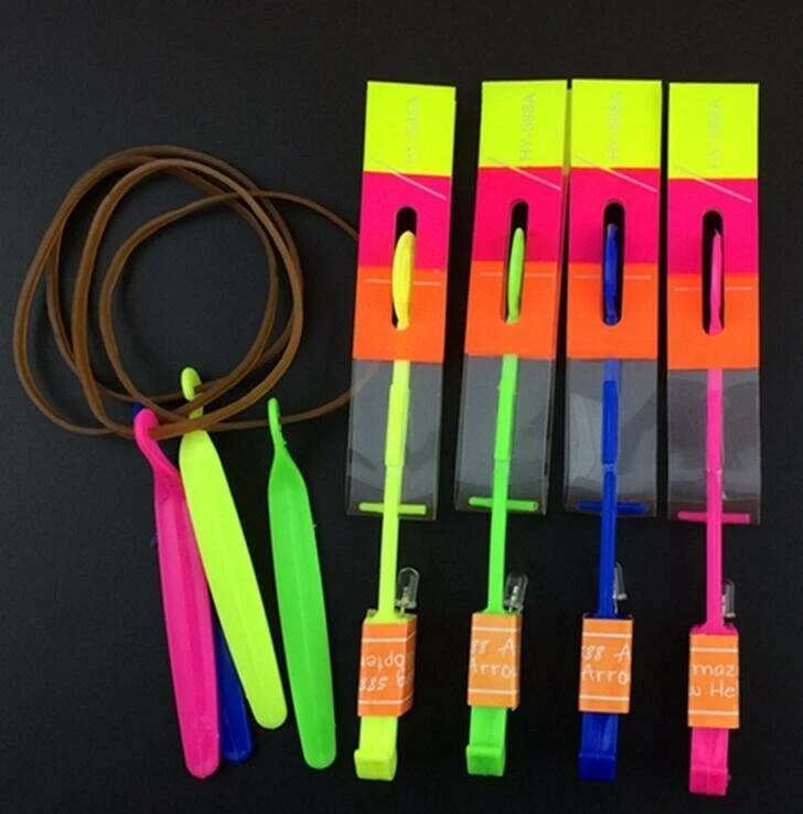 Spielzeug Schleuder LED Propeller Schleuder Helikopter Flieger NEU. - Bild 4 von 4