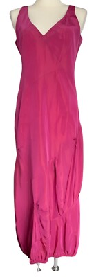 Kenzo Jungle rosa langes Kleid aus Seide und Acetat Kugel-Effekt