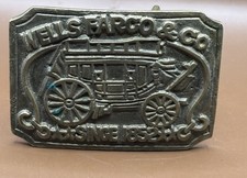 Vintage Wells Fargo Co Belt Buckle Brass Since 1852