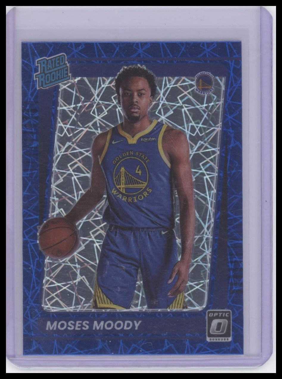 2021-22 Donruss Optic #184 Moses Moody Blue Velocity RC