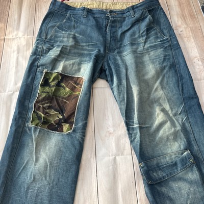 TOLLE VINTAGE SCHOTT NYC ''DENIM 66 WILD RAGS'' BLAUE DENIM JEANS - 38'' B X 33'' L