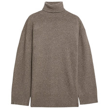 Ladies M&S  Air Yarn Roll Neck Relaxed Longline Jumper Sizes S L B408