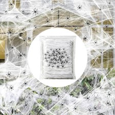 Famoby 1200 sqft Halloween Spider Webs 50 Pcs Spiders Party Decor FROM USA