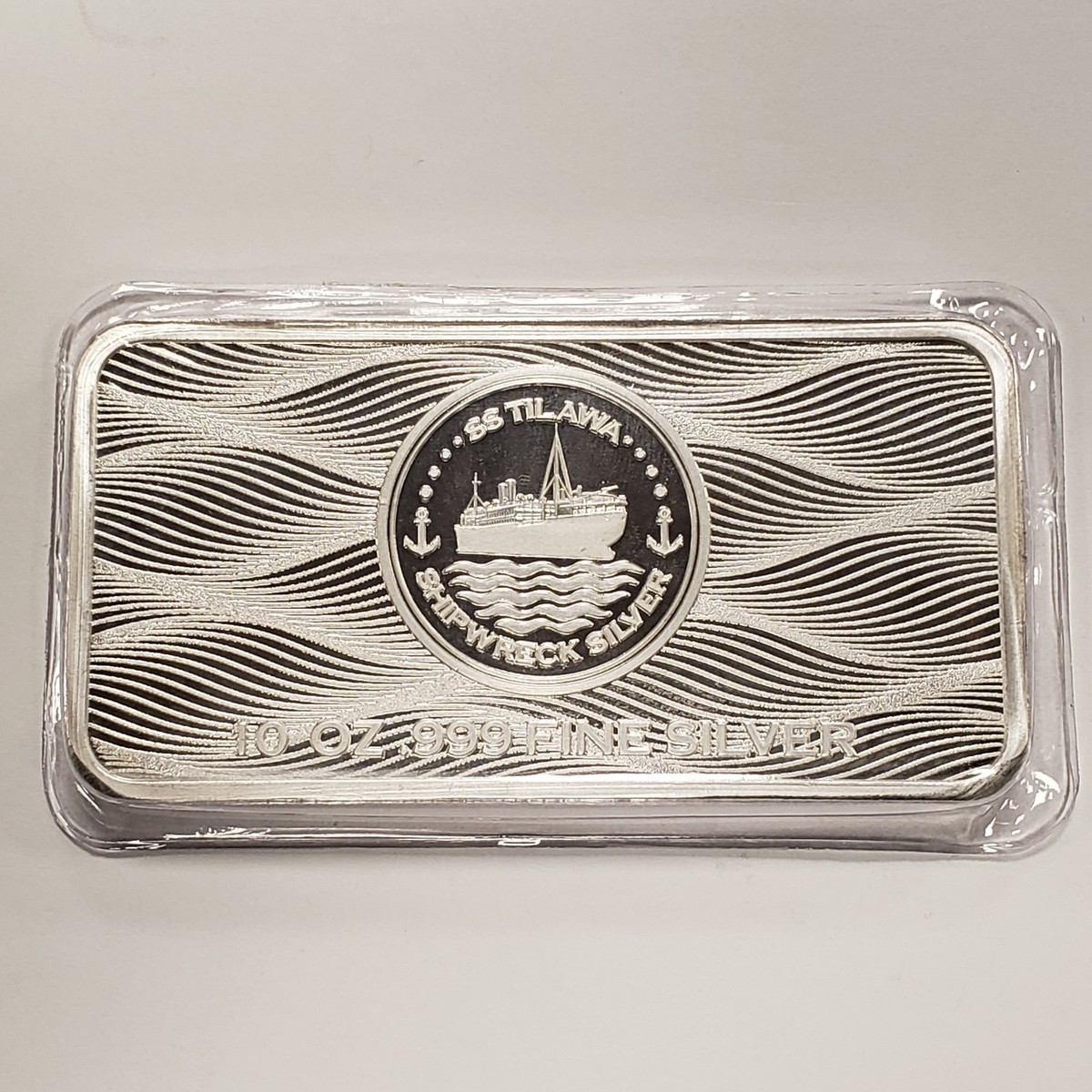 SS Tilawa 1942 Shipwreck Silver 10 oz .999 Silver Bar - SEALED