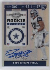 2019 Panini Contenders Optic Holo Prizm Rookie Ticket Trysten Hill Auto 0sm7