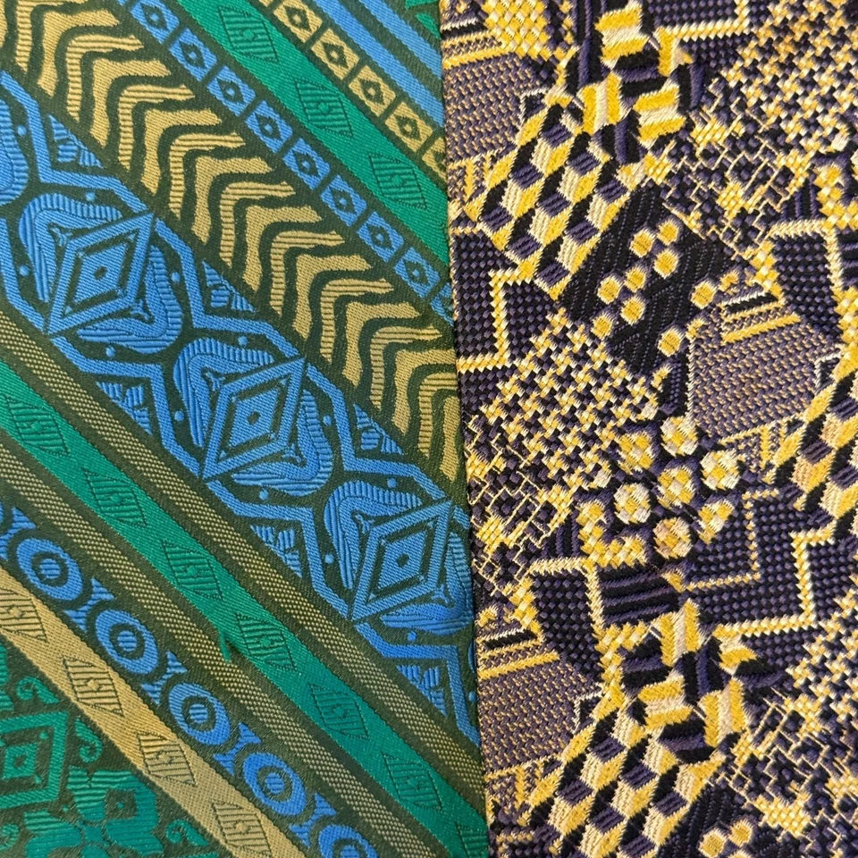 4 件 复古 70 年代 DISCO 领带 批量 MoD 复古 宽 PSYCHEDELIC 抽象领带 — 第 3/4 张图片