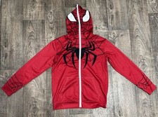 Spiderman Jacke mit zipper Kostüm Maske rot Größe M