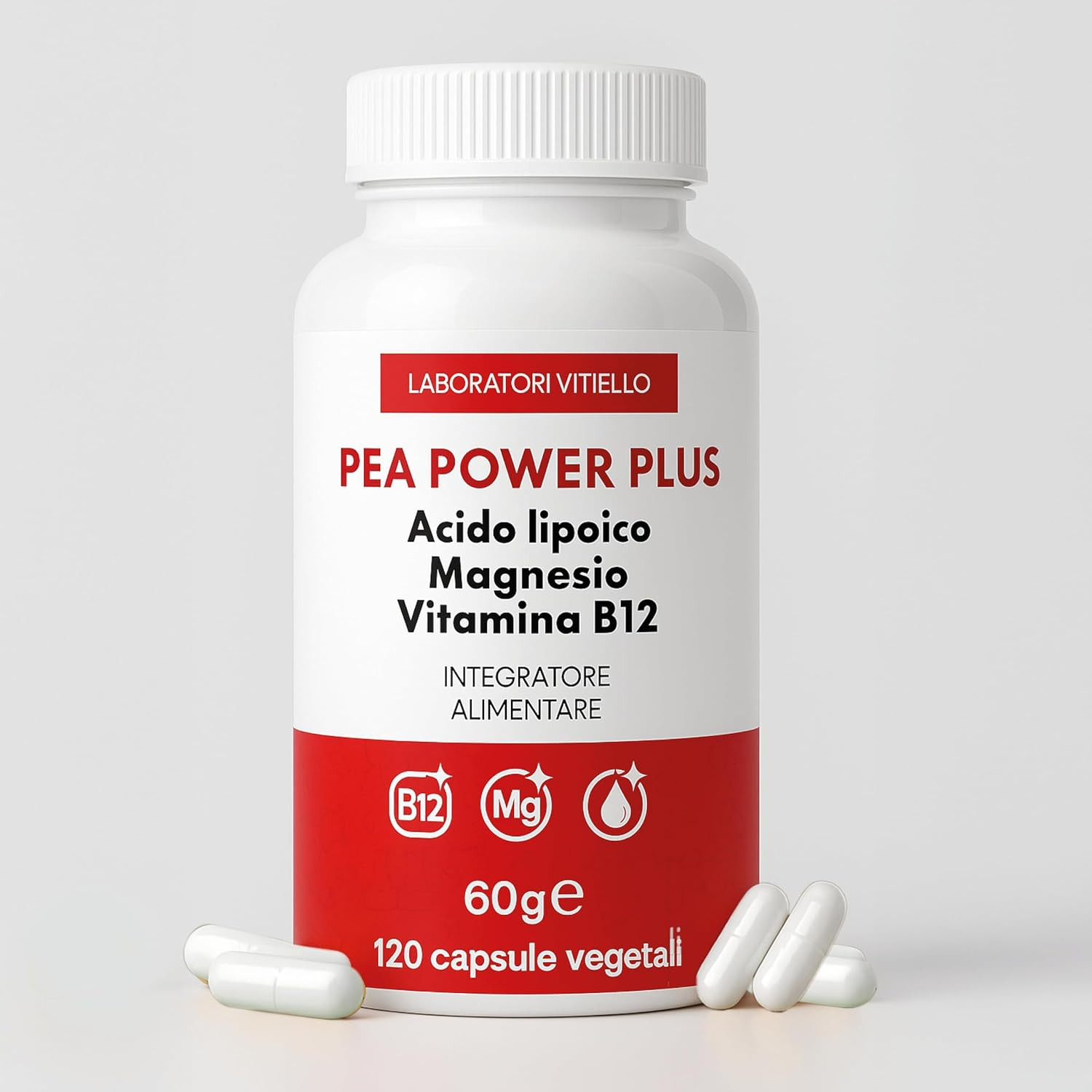 Integratore PEA Power Plus con Acetil L-Carnitina e Acido Alfa Lipoico