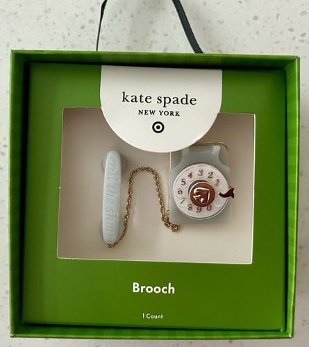 Kate Spade x Target Brooch Telephone Rotary Spins New York Pin 2025 Jewelry Blue - Picture 4 of 9